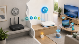 Old and new routers using the same WiFi details while household devices reconnect